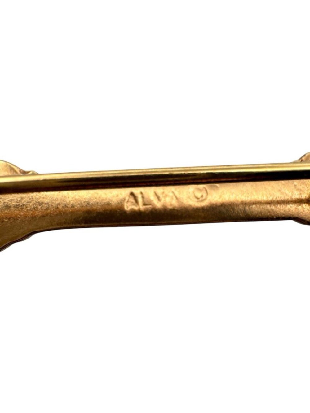 Vintage ALVA Museum Replica Gold Tone Royal Scepter Brooch Fleur de Lis 1960s - Picture 10 of 12
